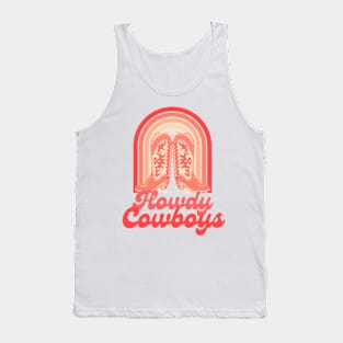 Cowgirl Boots Western Style Howdy Cowboys Design Tank Top